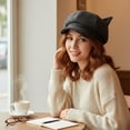 thumbnail image 5 of Jiibva Beret Women Cute Cat Ear Octagonal Hats Newsboy Cap Beret Vintage Painter Winter Hats Octagonal Caps, 5 of 7