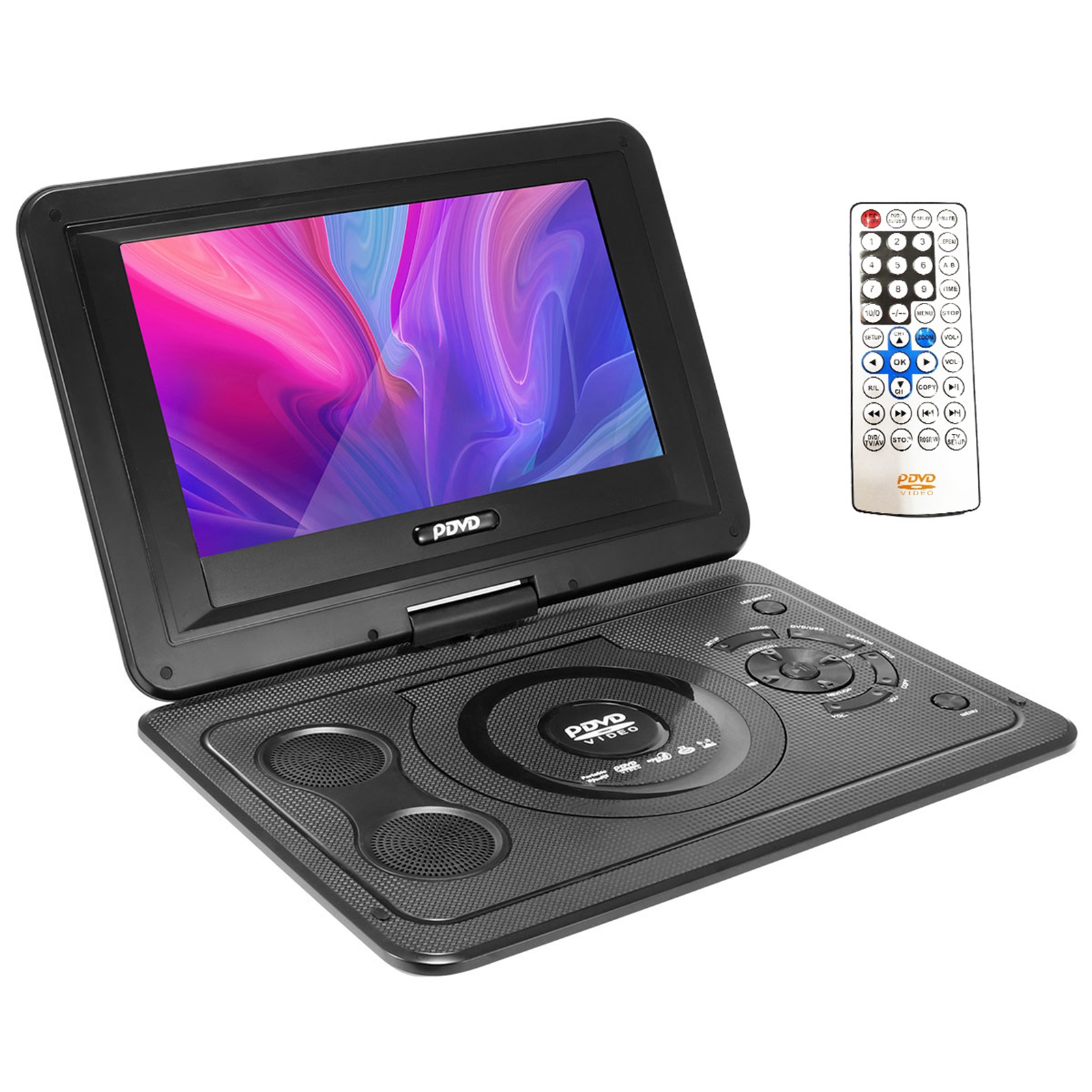 Chicmine 13.9 Inches Portable DVD Player Region-free USB Port 270 Degree Rotation Swivel Screen EVD Player for Home - image 1 of 15