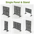 thumbnail image 5 of 72"x47" Outdoor Privacy Screen with Stand Metal Balcony Decorative Screen,Black, 5 of 7