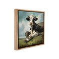 thumbnail image 4 of Stupell Industries Cow on Country Couch Animals & Insects Painting Brown Floater Framed Canvas Art Print Wall Art, 18 x 18, 4 of 10