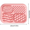thumbnail image 2 of Non Slip Licking Mat - Silicone Pet Puzzle Feeder, Suction Cup Treat Pad for Dogs Cats, Slow Feed Textured Pattern Build, Pet Training Enrichment Mat, Home Feeding Activity Use, 2 of 9