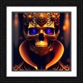 thumbnail image 2 of Stephen Chambers 12x12 Black Ornate Wood Framed With Double Matting Wall Art Titled - Skull 98, 2 of 6