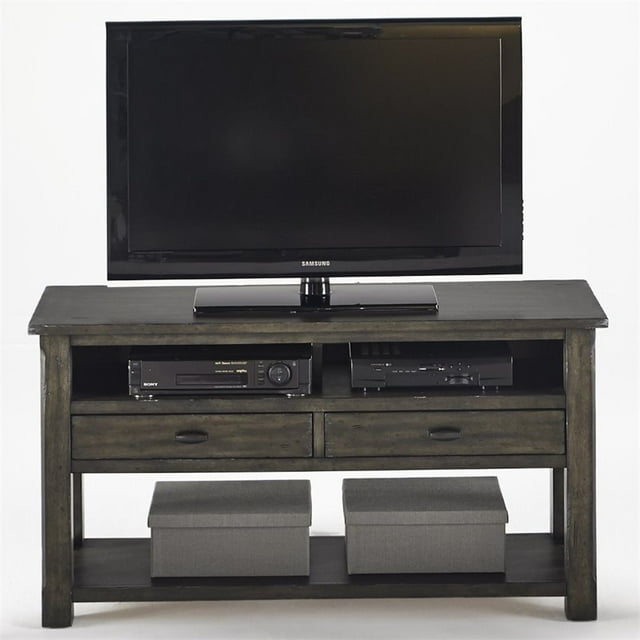 Progressive Crossroads TV Stand in Smokey Gray