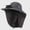 Dark Gray, variant on Mens Sun Hats Solar Powered Fan Wide Brim Hat with Adjustable Rope Clean Fit Cooling Hat for Hiking