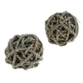 thumbnail image 4 of Bola tejida de paja de ratán resistente a la mordedura 2pcs para conejos de hámster AN-02 SM SunniMix Juguetes para masticar bolas tejidas a mano, 4 of 7