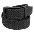 thumbnail image 5 of Falari Black Buckle Men Canvas Elastic Fabric Woven Stretch Braided Belt Dark Grey S, 5 of 5