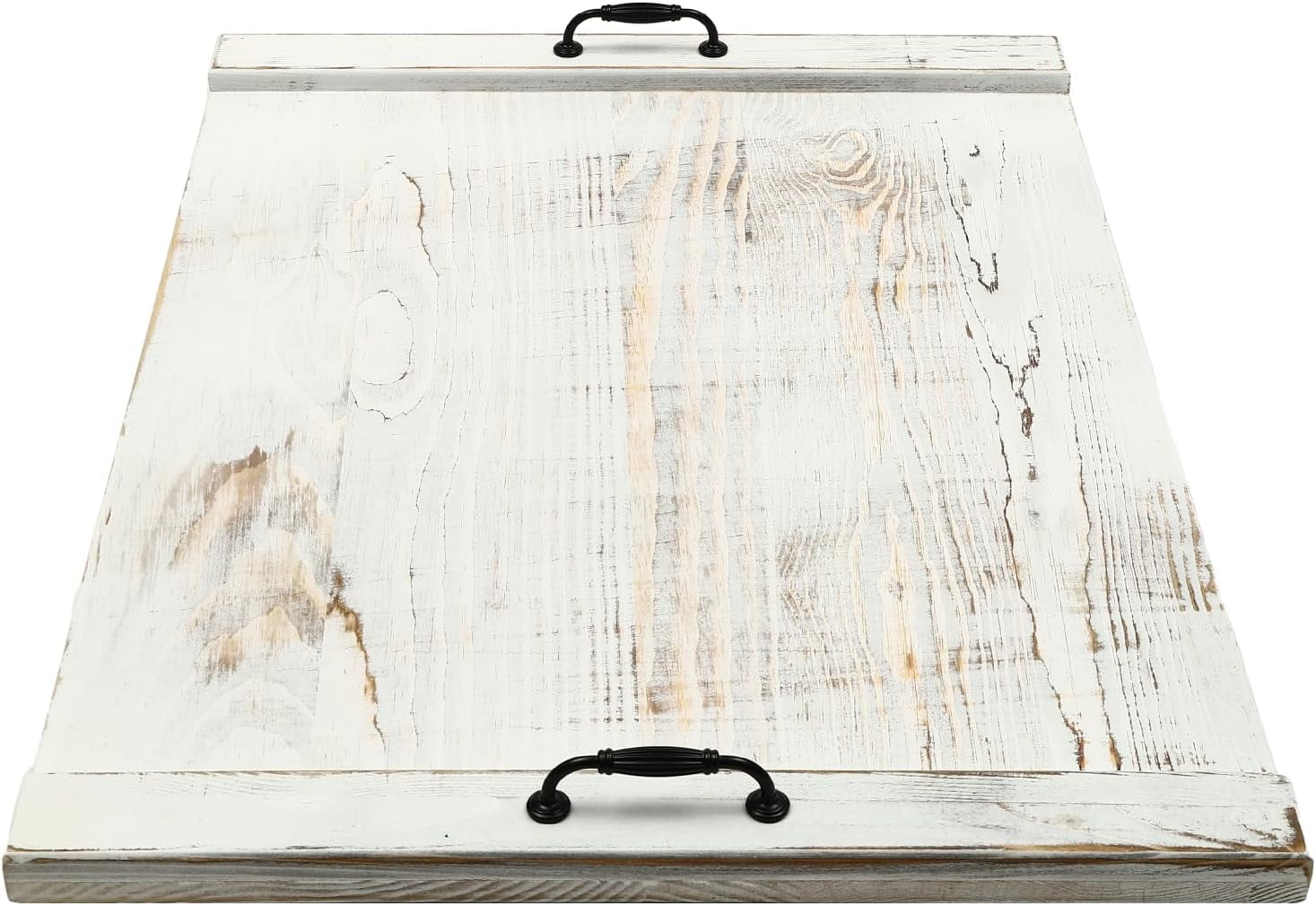 Board Stove Cover, Wooden Stove Top Covers for Electric Stove & Gas Burner with Handles, Stove Burner Covers Decorative Tray for Kitchen (White, 21.65''x30.3'')