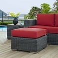 thumbnail image 2 of Modway Summon Aluminum and Rattan Patio Ottoman in Canvas/Red, 2 of 3