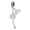 Silver, variant on Silver Plated 3-D Graduation Hat - Rope Charm Bead Dangle with Mini 2026