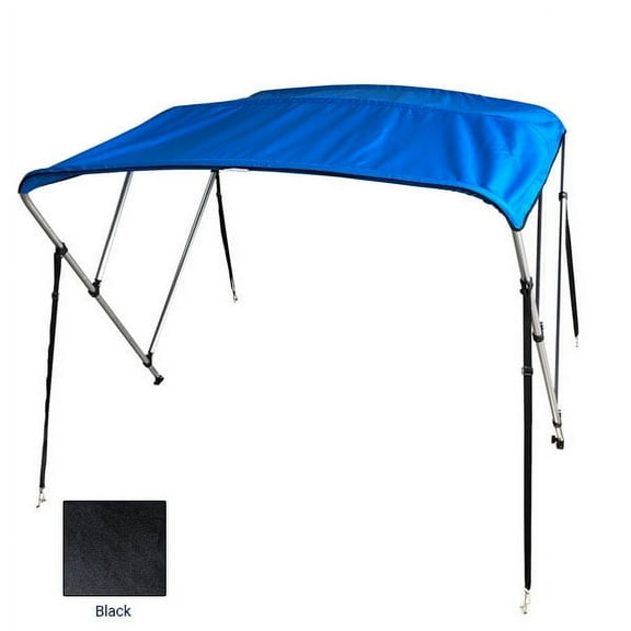 Gen3 Marine 3 Bow Bimini Boat Top 54” x 6’ x 61-66” - Black