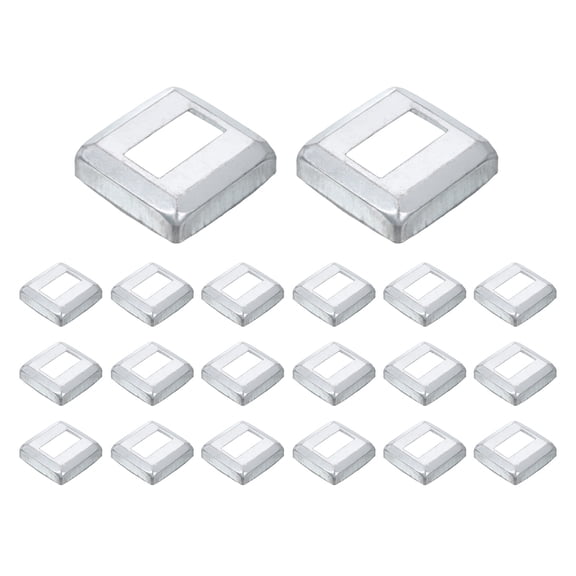 20Pack Post Base Cover, 2.5x2.5 Metal Integral Style Post Skirt Porch Column Wrap(1.5x0.75)