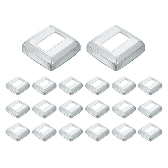 20Pack Post Base Cover, 2.5x2.5 Metal Integral Style Post Skirt Porch Column Wrap(1.5x0.75)
