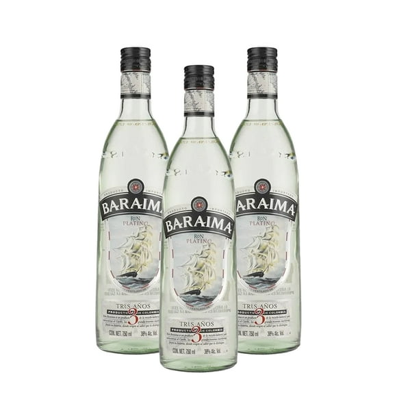 PACK DE 3 RON BARAIMA PLATINO 750ML