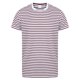 thumbnail image 1 of Skinni Fit - Camiseta de manga corta de rayas unisex (Blanco/Granate), 1 of 1