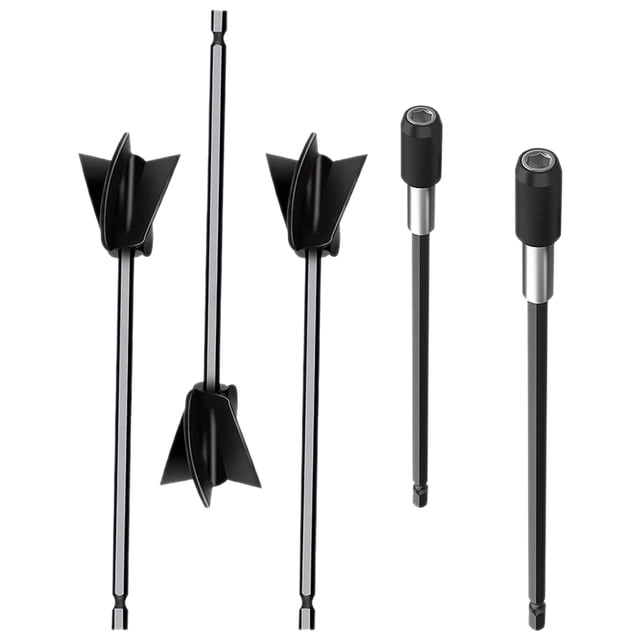 unbranded 1Jgo Pala Mezcladora De Pintura Para Taladro Plástico Resistente Color Negro