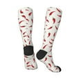thumbnail image 4 of Balery Chili Printed Novelty Socks Men's Women's Crew Socks Sports Socks Knee High Socks Cotton Socks Quirky and Cool Socks, 4 of 9