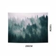 thumbnail image 2 of Tapiz verde bosque, tapiz de pared con niebla y bosque para dormitorio, tapiz de pared con paisaje, tapiz de pared con bosque, tapiz para pared en decoración de hogar, sala de estar, 200 x, 2 of 5