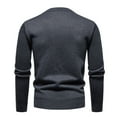 thumbnail image 6 of Zedker Men's Sweaters Casual Crewneck Long Sleeve Shirts for Men, Comfy Slimmer Pullover Knitter Fall and Winter Thermal Tops,Dark Gray,L, 6 of 6