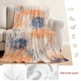 thumbnail image 5 of Orange Blue Blanket Soft Cozy Warm Twin Blanket for Bed, Plush Fuzzy Flannel Fleece Blankets for Sofa, Minimalist Smear Abstract Art Painting Throw Blankets for Couch, Gifts for Men, 60"x80", 5 of 9