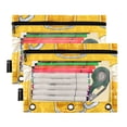 thumbnail image 2 of Beer Mugs with Foam 2 Pack Pencil Pouch for 3 Ring Binder Smooth Zipper Folders with Pockets Clear Window Pencil Case, 2 of 6