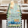 thumbnail image 3 of Table Runners 72 Inches Long Dress Scarves, Black Plaid Easter Farmhouse Kitchen Table Runner, Coffee Tablerunners, Truck Spring Floral Bunny Wooden 16x72 Inch, 3 of 9