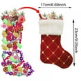 thumbnail image 2 of Christmas Stockings 6 Pack for Family, Mini Embroidery Gold Sequins Christmas Stockings White Red Luxury Faux Fur Xmas Stocking for Xmas Tree Holiday Party Decoration, 2 of 5