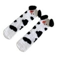 thumbnail image 5 of Bibifish Womens Crew Socks Cute Dog Pattern Plush Socks Soft Warm Fuzzy Comfy Fall Winter Cozy Sleeping Loungewear Socks For Ladies, 5 of 7