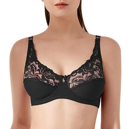 

Babysbule Bras for Women Clearance Women s Bra Wire Free Underwear Large Size Thin Cup Lace Sexy Bra