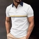 thumbnail image 5 of Camiseta Vestido Botón de Solapa Color Coincidencia Suelto Casual, 96% Viscosa 4% Spandex Camiseta de Punto para Hombres, Oficina, Golf Y Uso Diario, 5 of 6
