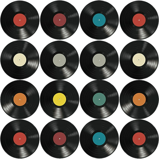 16 pegatinas de pared para discos, decoración de pared y habitación.