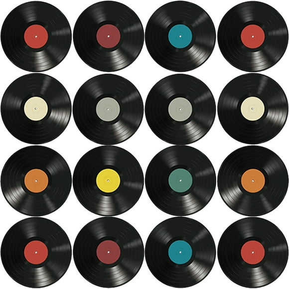 16 pegatinas de pared para discos, decoración de pared y habitación.