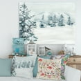 thumbnail image 2 of Designart ' Snowy Pine Trees On Mountain ' Traditional Canvas Wall Art Print, 2 of 4