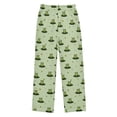 thumbnail image 2 of Kids' Pajama Pants Soft Relaxed Fit Sleep Pants Lounge Pants with Pockets Cute Frogs on Lily Pads Medium, 2 of 9