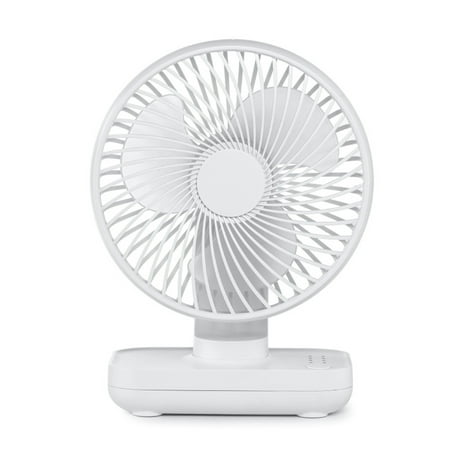 

opvise Cooling Fan 4-Gears Adjustable Quiet Operation Small Oscillating Desk Fan Dark Blue