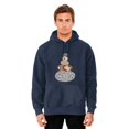 Great Lakes Stacked Rocks Colored Agate Petoskey Fossil Hoodie, Unisex