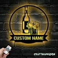 thumbnail image 3 of Craftnamesign Custom Bourbon Dolla Money Metal Wall Art LED Light, Personalized Home Bar Pub Decor, 3 of 5