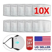 10X Adult PM2.5 Activated Carbon 5 Layer Face Mask Replacement Filters