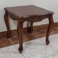 thumbnail image 2 of International Caravan Windsor Square Carved End Table in Walnut Stain, 2 of 3