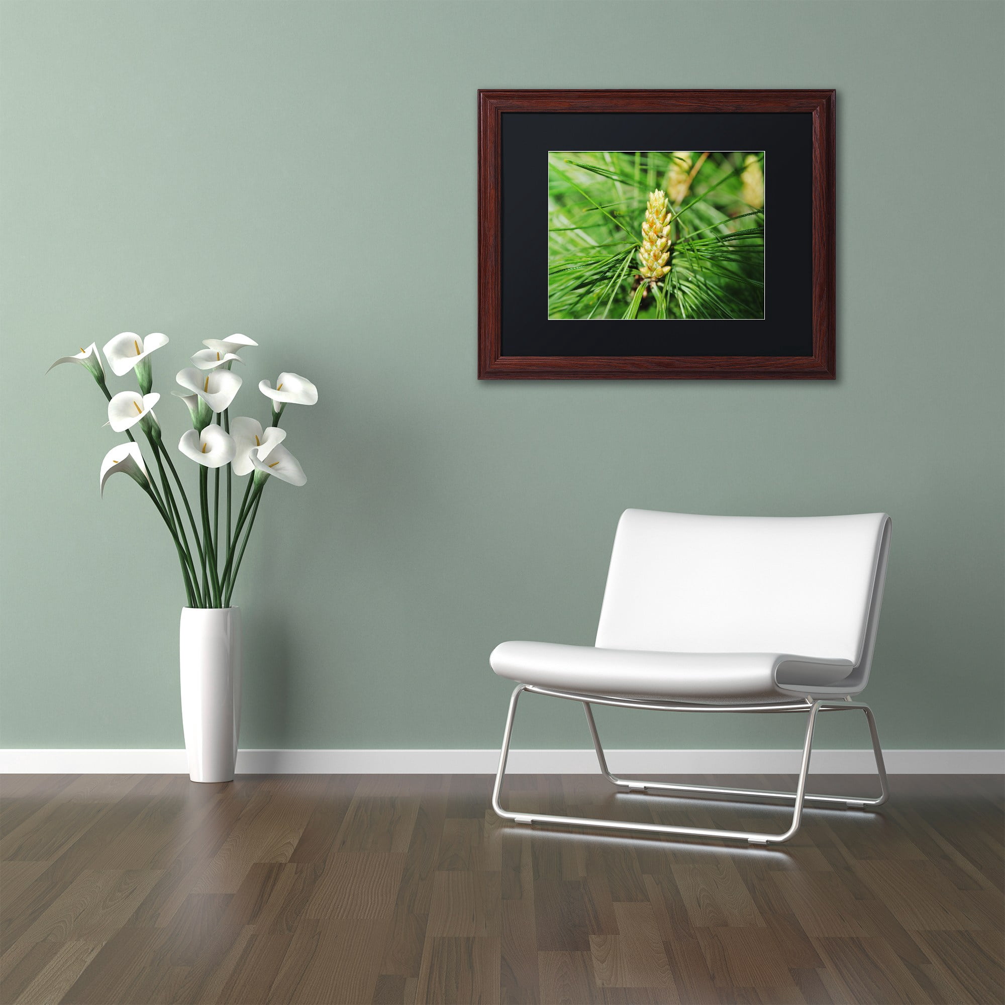 Trademark Fine Art "The Start" Canvas Art by Monica Mize, Black Matte, Wood Frame