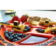 Constructive Eating Construction Combo Set of 3 Utensils and Plate for Toddlers, Infants, Babies and Kids - Made With Materials Tested for Safety