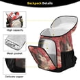 thumbnail image 3 of Backpack Cooler lunch bag 36 Can Capacity Insulated Bag for Camping, Beach, Hiking & Travel Gray-white Cat with Rose, 3 of 7