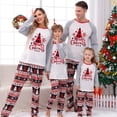 thumbnail image 2 of Pijamas navideños clásicos a cuadros con diseño de árbol de Navidad para combinar con la familia, conjunto navideño para padres e hijos, 2 of 5
