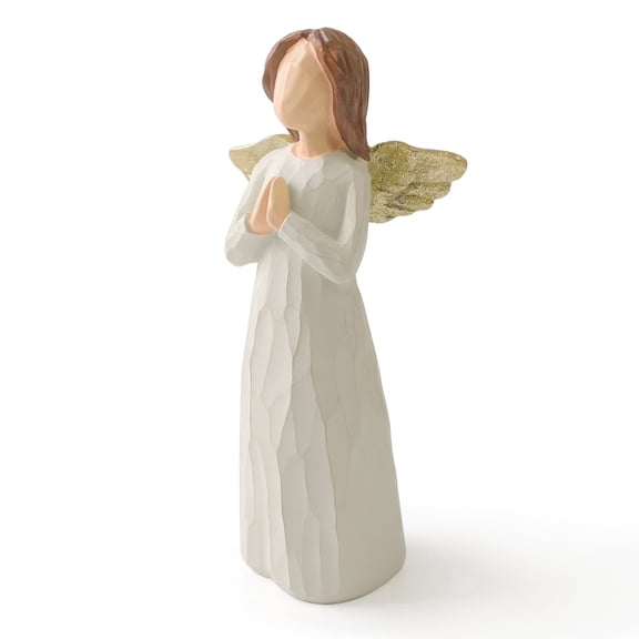 Lnrkai Praying Angel Figurine, Art Statue Home Decor Ornament Gift to Express Sympathy Comfort Healing, Christmas Memorial Gift for Loss of Loved One