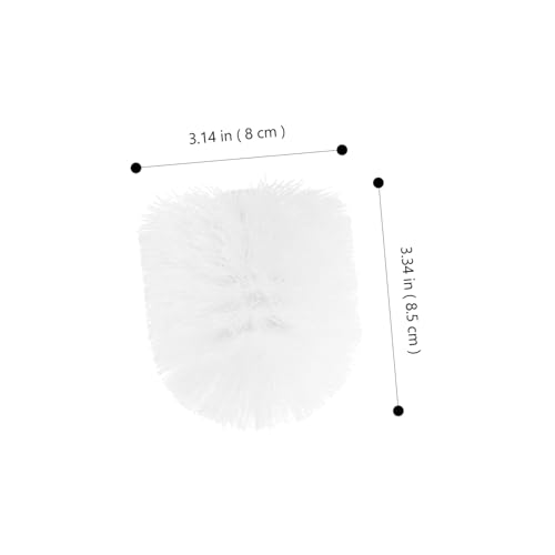Cabilock 4pcs Toilet Brush Replacement Head Toilet Bowl Brush Head Bathroom Cleanning Tools, White