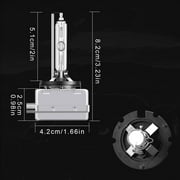 For Ford Flex 2009-2017 Xenon Headlight Bulbs,D3S High/Low Beam+ H11 LED Fog light Bulbs 4pc