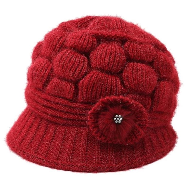 Gorro de invierno con ala de Desiderio Hats, tejido cálido