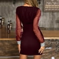 thumbnail image 4 of TIHLMK Summer Dress for Women Beach Women Fashion Point Print Mesh Retro Elegant V-neck Party Club Dress Gift for Women, 4 of 4