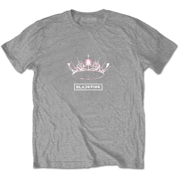 BlackPink - Camiseta The Album Corona para Adultos Unisex (Gris)