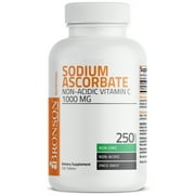Bronson Sodium Ascorbate Non Acidic Vitamin C 1000mg, 250 Tablets