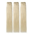 thumbnail image 4 of SEGO Platinum Blonde Bundle Straight Remy Human Hair Weft Sew in Hair Extensions for Women Brazilian Hair Weave Double Weft 7A Thick Soft Hand Tied Hair Weave, 4 of 8